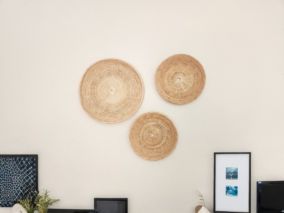 New Arrival Rattan Wall Hanging Decor Boho Wall Hanging Decoration Variety of Shapes OEM Rattan Wall Decor from Vietnam