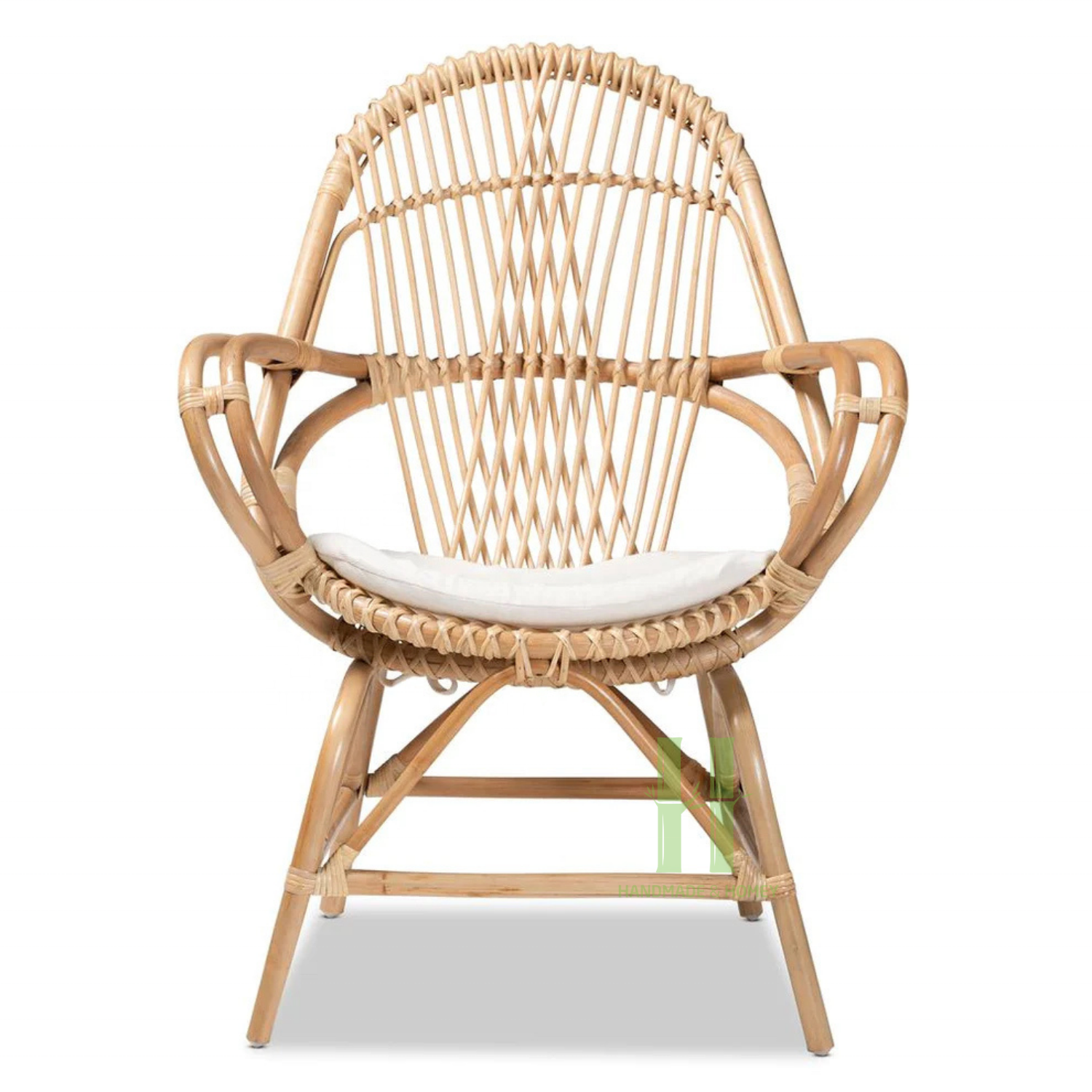 Modern Rattan Lounge Chairs for Kitchen Room Wicker Arm Chair HNH Craft Rattan Furniture Collection for 2024