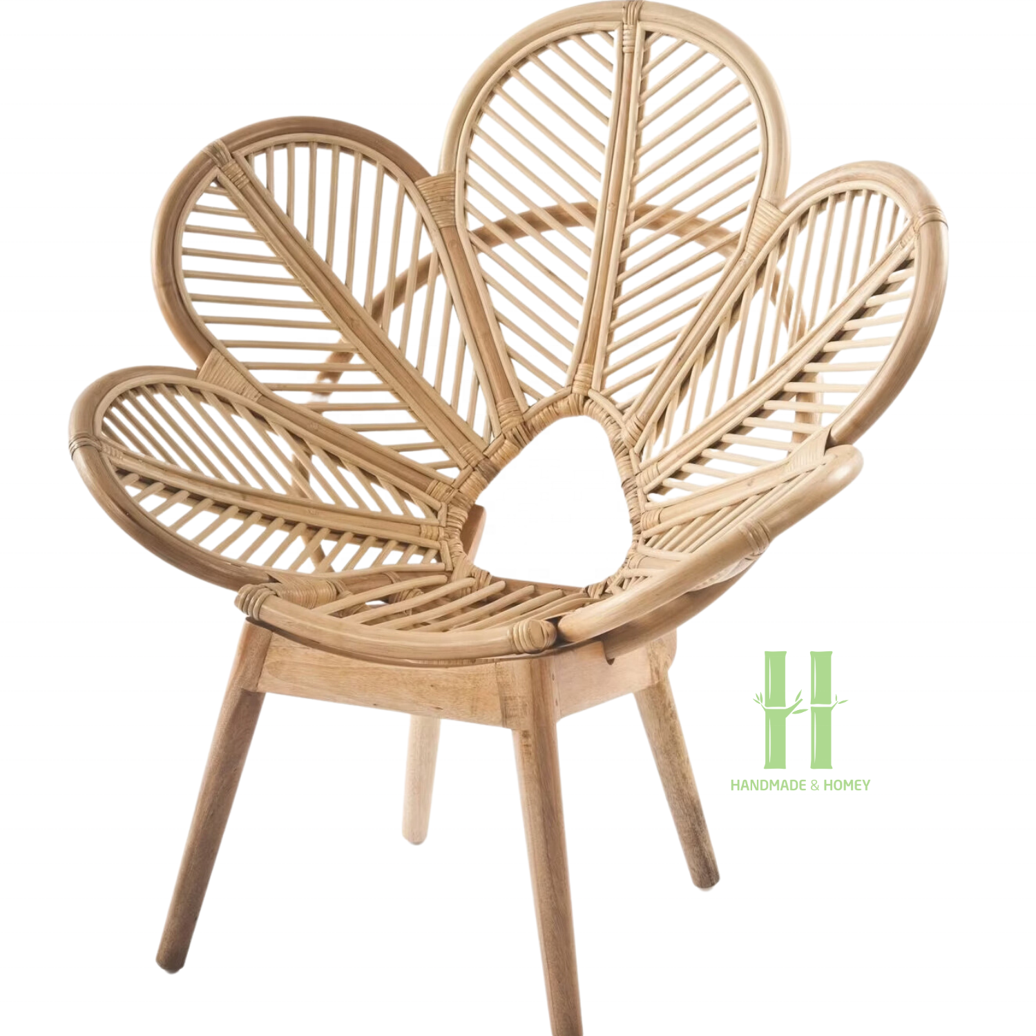 Rustic Rattan Peacock Chair Wicker Kids Chairs Boho Living Room Chairs Customized Designs and Package in Vietnam Factory