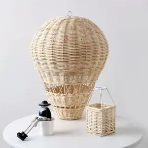 Natural Hot Air Balloon Decor For Kid Room Rattan Wall Decor Rattan Hot Air Balloon Decor for Bedroom OEM Customized Vietnam