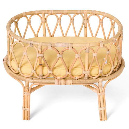 New Trend Poppie Toys Rattan Doll Bed Doll Crib For Babi Rattan OEM Design Customize Handmade In Vietnam Wholesale