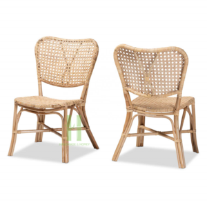 Natural Rattan Dining Chair Modern Rattan Accent Chair Wicker Home Chair Handmade in HNH Craft Factory