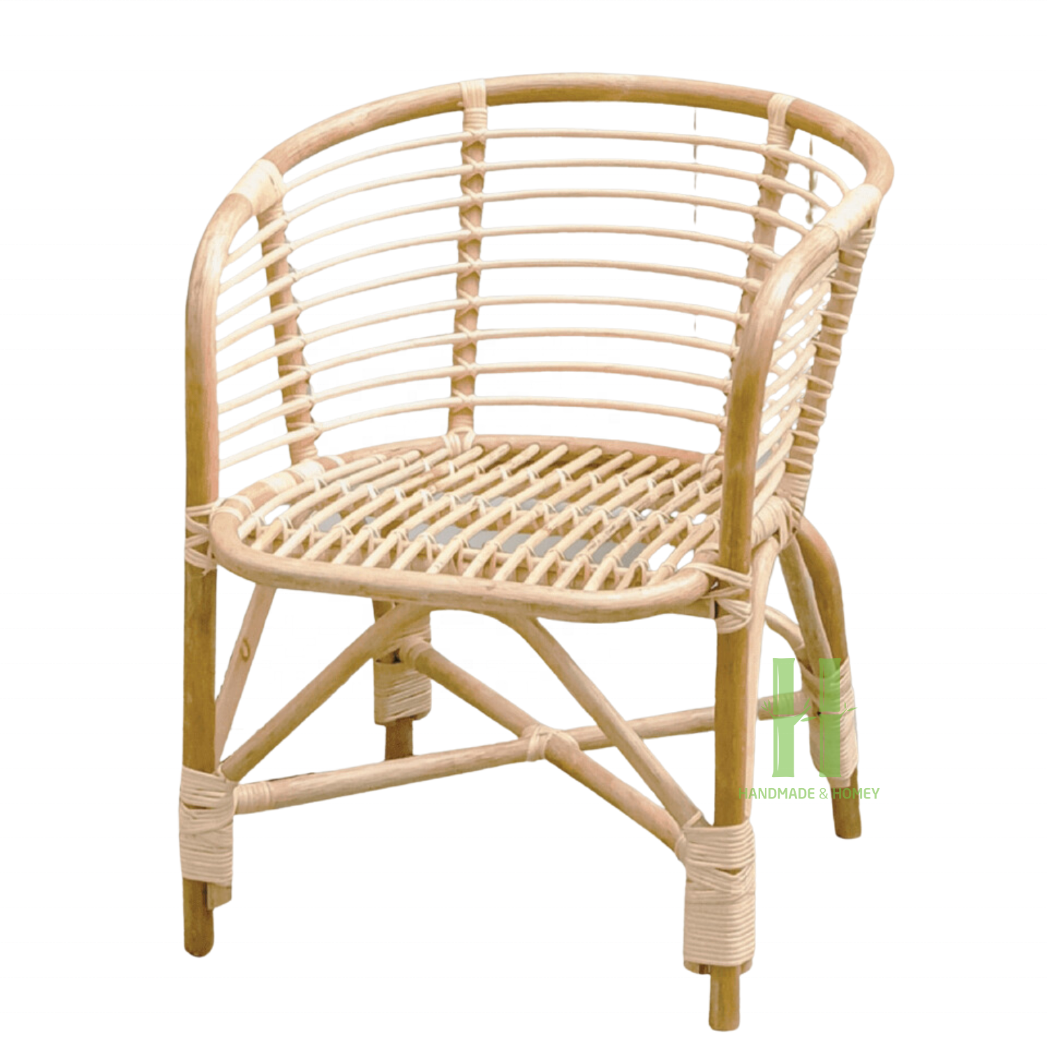 Handwoven Modern Rattan Kids Chair Rustic Rattan Flower Chair for Living Room Rattan Peacock Chair OEM Design in Vietnam Factory