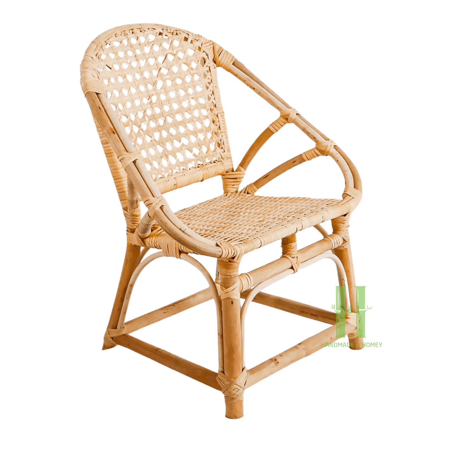 Modern Loft Rattan Chair Best Lounge Chair for Relaxing Reading Wicker Armchair with Natural Finish OEM Package in Vietnam