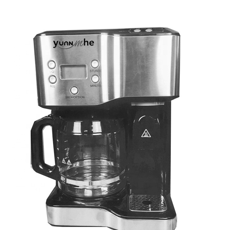 HCYM Best Tasting Drip Coffee Maker 2021 Small Coffee Drip Machine with Two Dispenser for Coffee Maker and Hot Water