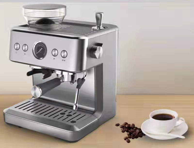 HCYM Premium Espresso Cafetera Industrial with Bean Grinder Milk Frother Commercial Coffee Machine Hot Sale in Vietnam