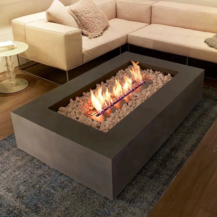 outdoor patio fireplace fire pit bowl rectangular heater ethanols custom concrete fireplace outdoor for home