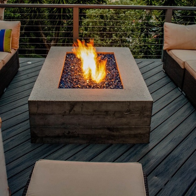 modern garden patio table corten steel large propane fire pit natural gas tabletop outdoor smokeless fire pit