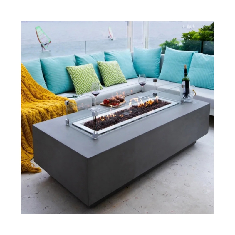 table top propane portable natural gas fire pit modern outdoor patio smokeless corten steel fire pit