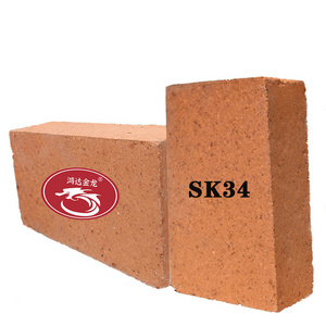 1800 degree high alumina sk34 refractory clay brick muffle furnace fireclay bricks sk34 for fireplace