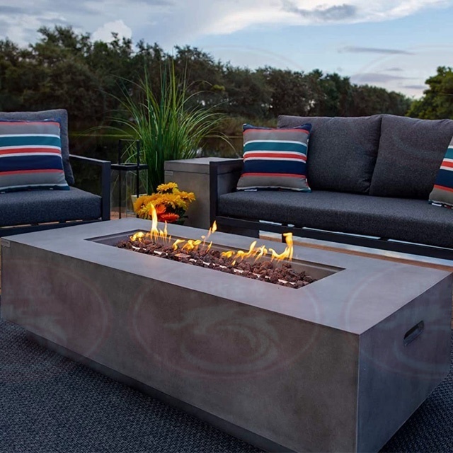 modern garden patio table corten steel large propane fire pit natural gas tabletop outdoor smokeless fire pit