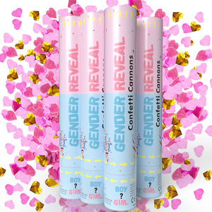 Confetti Sticks Cannons Blue And Pink Confetti Cannon Biodegradable Baby Boy Blue Baby Girl Pink Gender Reveal Poppers