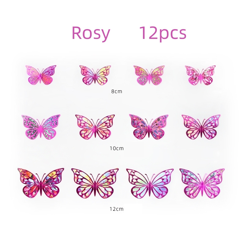 3D Butterfly Wall Stickers Wall Stickers 3D Home Decoration Wedding Party Decoration Background Butterflies 3D Butterfly Cards