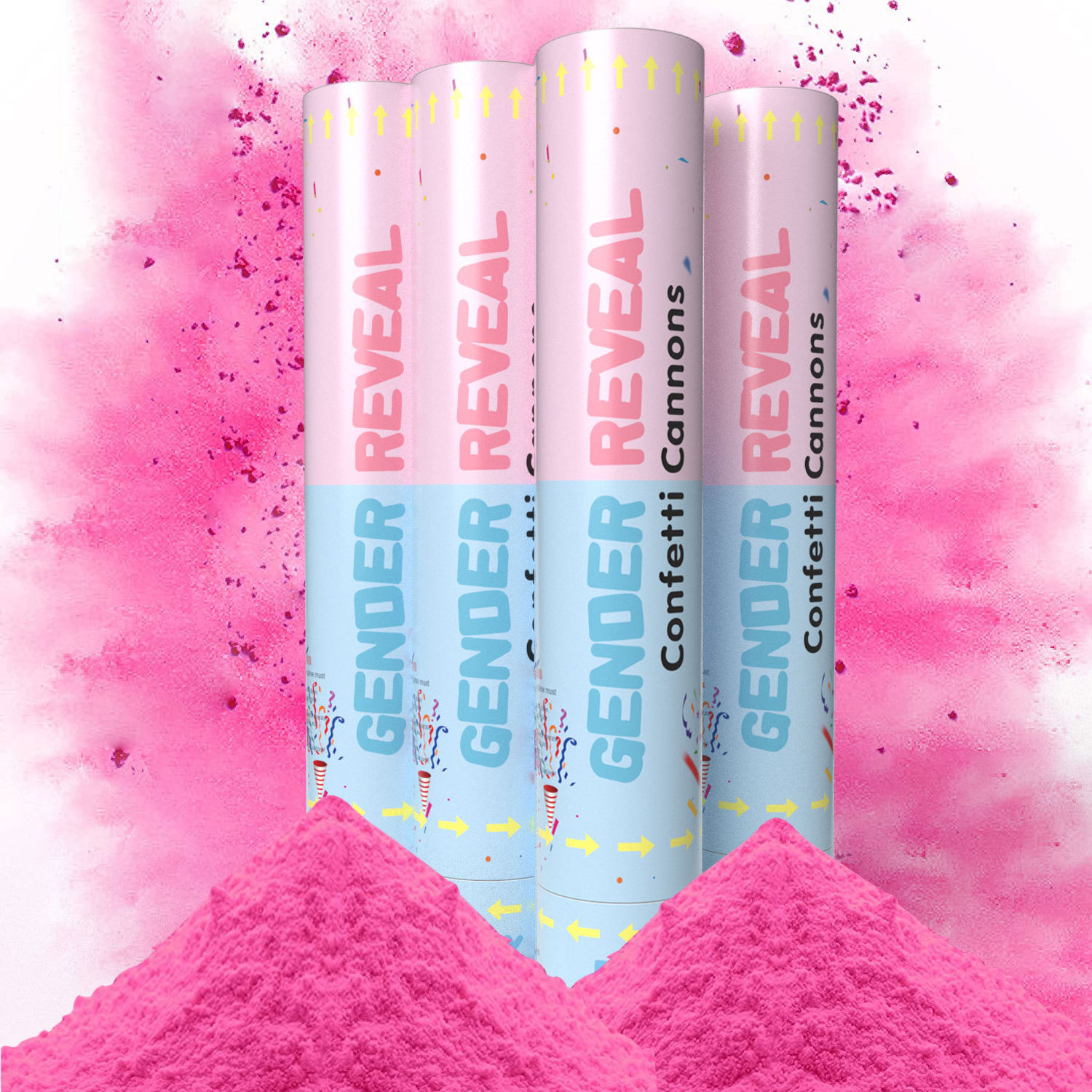 Gender Reveal Confetti Cannon Blue Pink Gender Reveal Biodegradable Powder Confetti Cannon Gender Reveal Popper