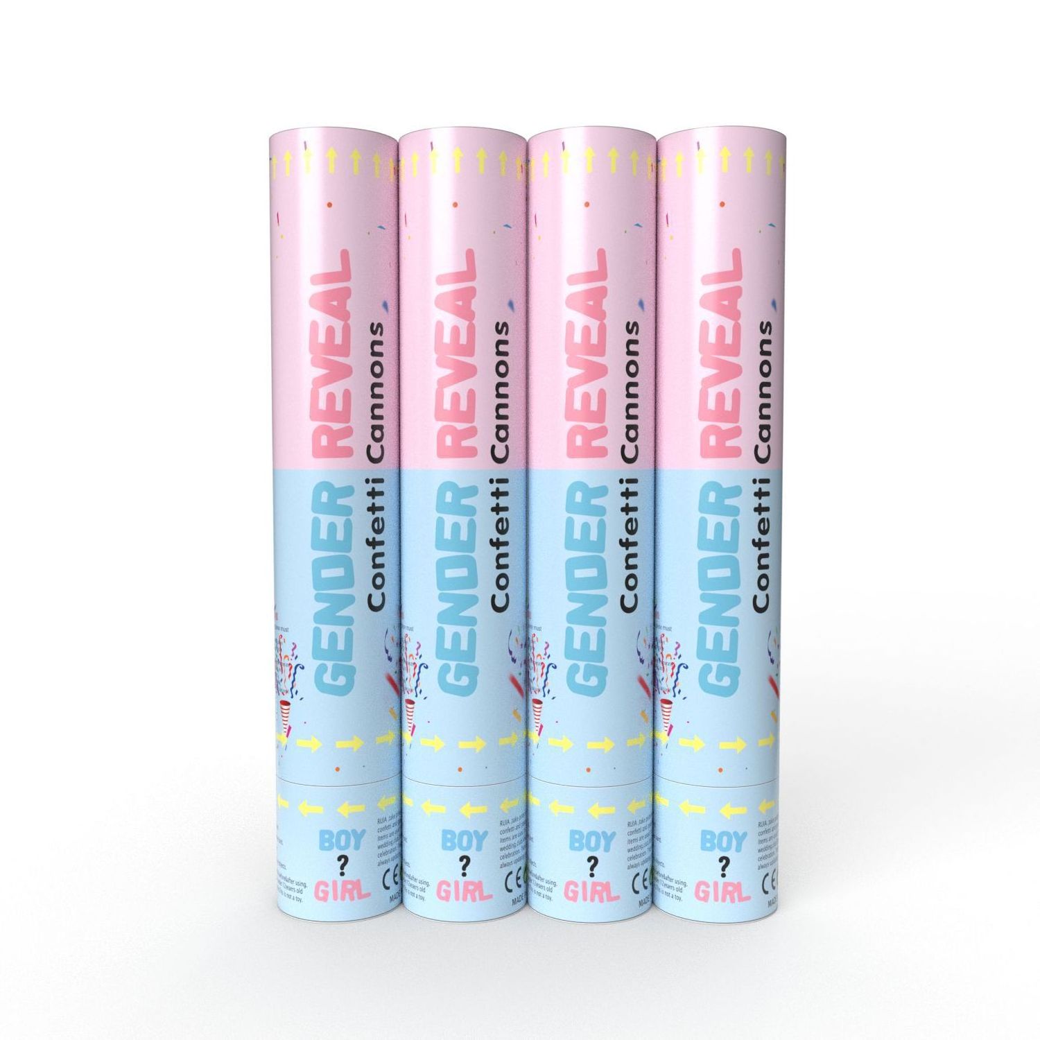 Gender Reveal Smoke Bomb Push Pop 2024 New Arrival Eco-Friendly Baby Shower Gender Reveal Confetti Cannon