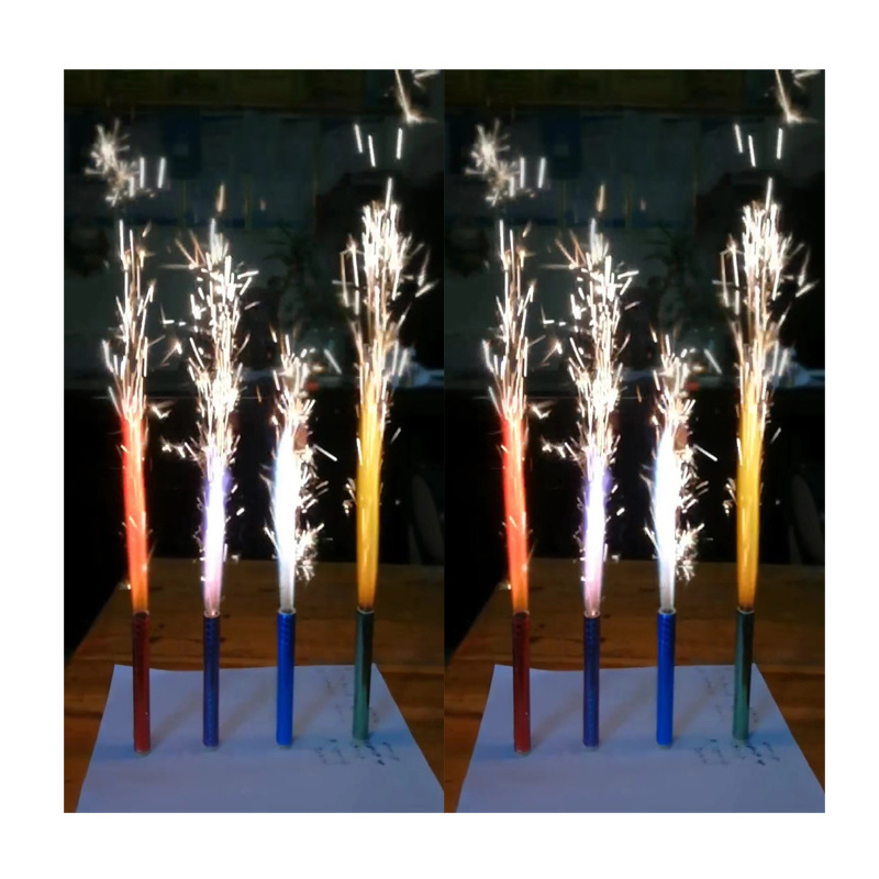 Cold fireworks Wholesale Cold Fireworks Color Flame Ice Sparkler Cake Fountain Smokeless Sparkler Birthday Candles