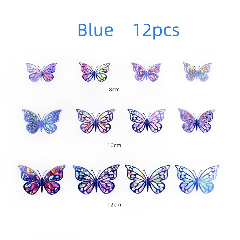 3D Butterfly Wall Stickers Wall Stickers 3D Home Decoration Wedding Party Decoration Background Butterflies 3D Butterfly Cards