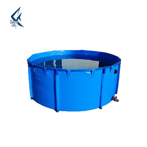 Waterproof Pvc Canvas Fish Tank Farming Round Foldable PVC Tarpaulin Tank Fish Pond