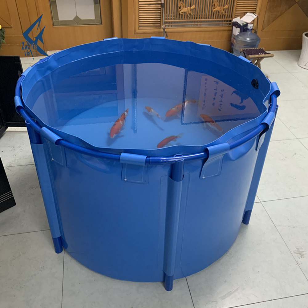 Waterproof Pvc Canvas Fish Tank Farming Round Foldable PVC Tarpaulin Tank Fish Pond