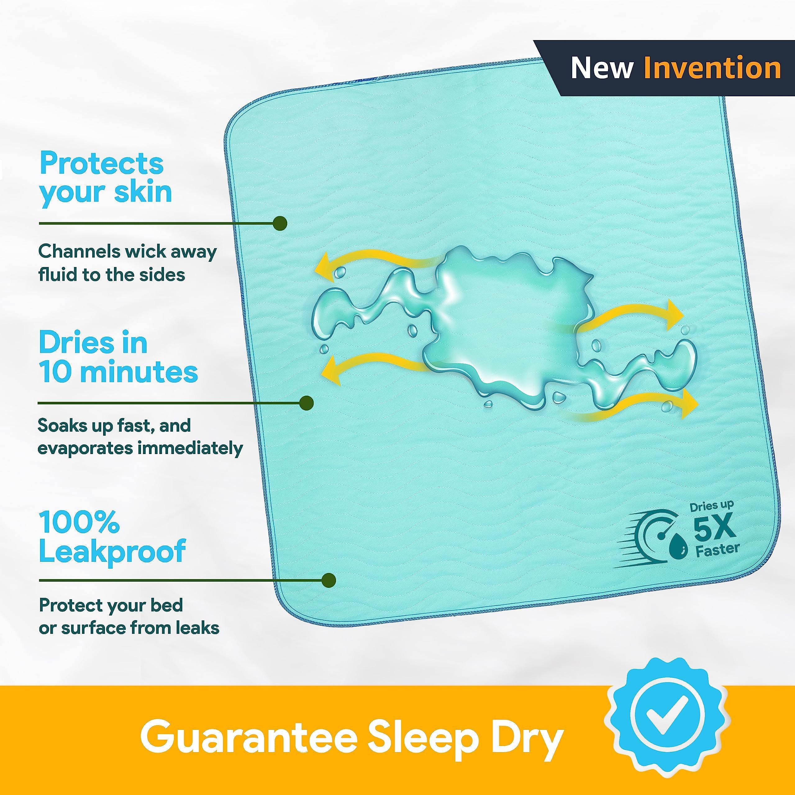 Hengshang Waterproof Quilted Sustainable Reusable Incontinence Underpads Bed Wetting Home Pad Washable Underpad