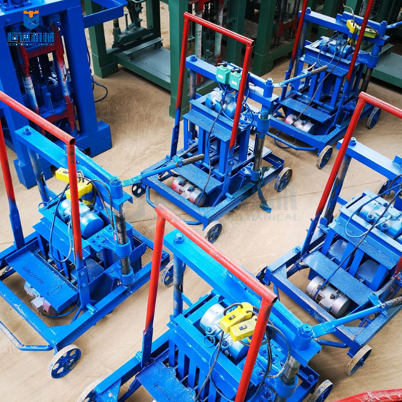 Manual cement interlocking brick making block moulding machine