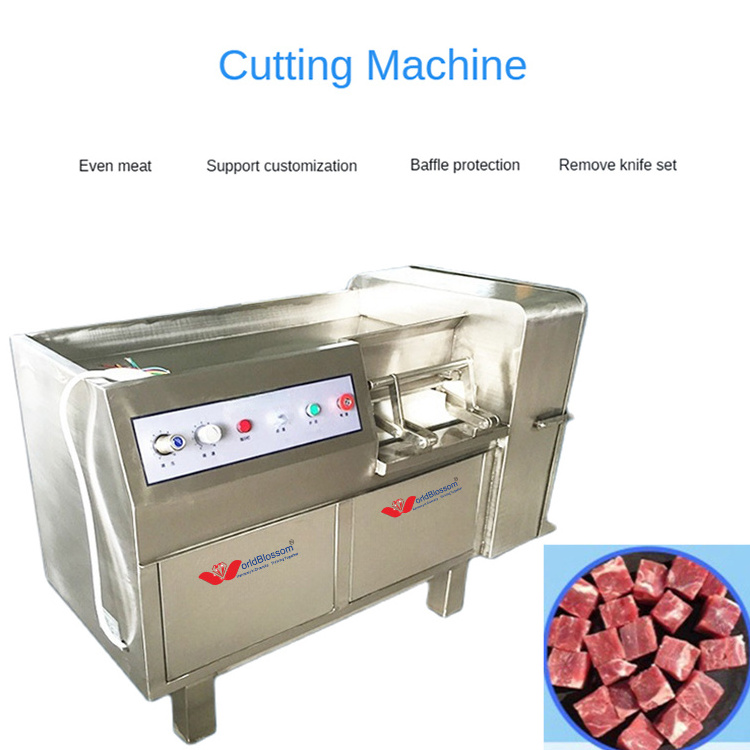 Commercial Meat Cube Cutter/Meat Cube Cutting Machine/Frozen Meat Dicer Cuber