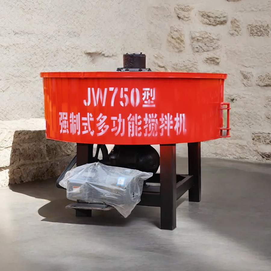 jw1000 pan mixer with hopper self loading concrete pan mixer 500l 750l 1000l cement mixing pan