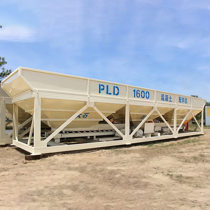 new PLD 800 Automatic Concrete Batching Plant Machine Aggregate Weighing Bins  JS500 750