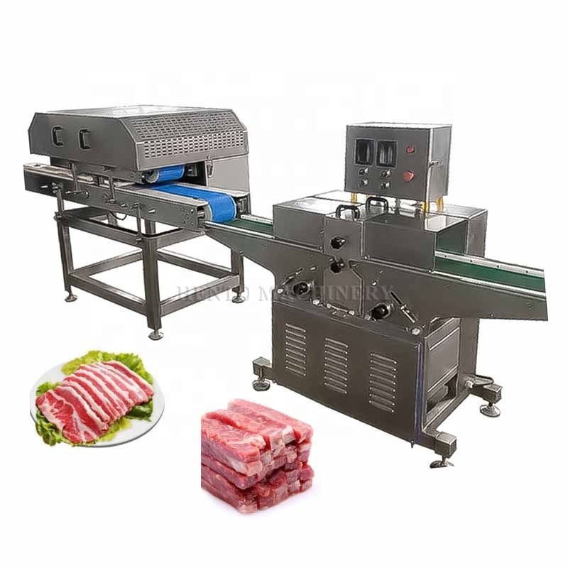 Stable Working Chicken Breast Slicer / Meat Slicing Machine / Fresh Meat Strip Cutting Machine