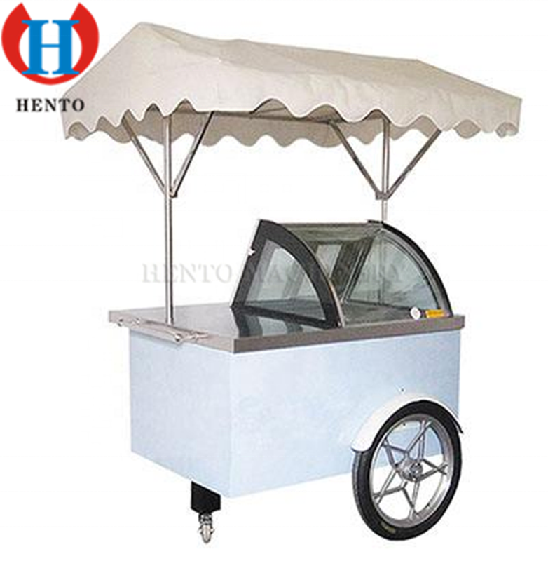 High Efficiency Bicycle Ice Cream Cart For Sale / Ice Cream Cart Bike / Outdoor Mobile Ice Cream Truck Cart For Sale