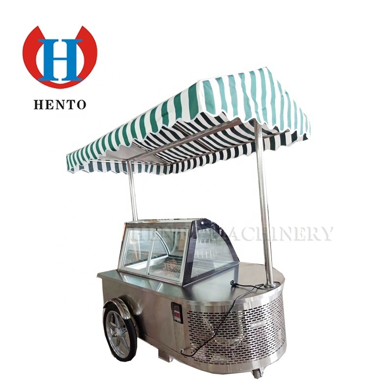 High Efficiency Bicycle Ice Cream Cart For Sale / Ice Cream Cart Bike / Outdoor Mobile Ice Cream Truck Cart For Sale