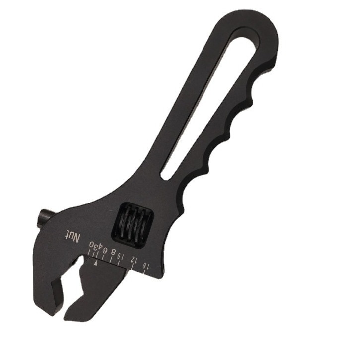 New 6-inch Lightweight and Portable Aluminum Alloy Black Surface Adjustable Wrench