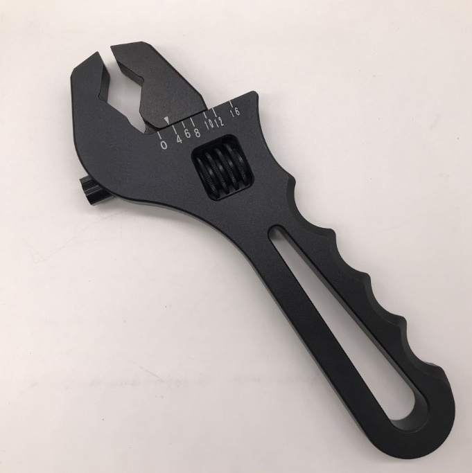 New 6-inch Lightweight and Portable Aluminum Alloy Black Surface Adjustable Wrench