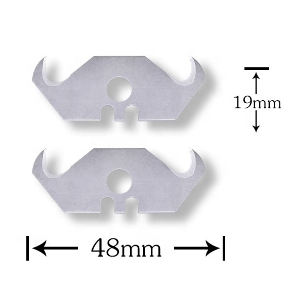 10pcs Utility Knife Trapezoidal Paper Cutting Blade T-type Hook Knife Horn Stripping Electrician Plastic Cutting Small Hook