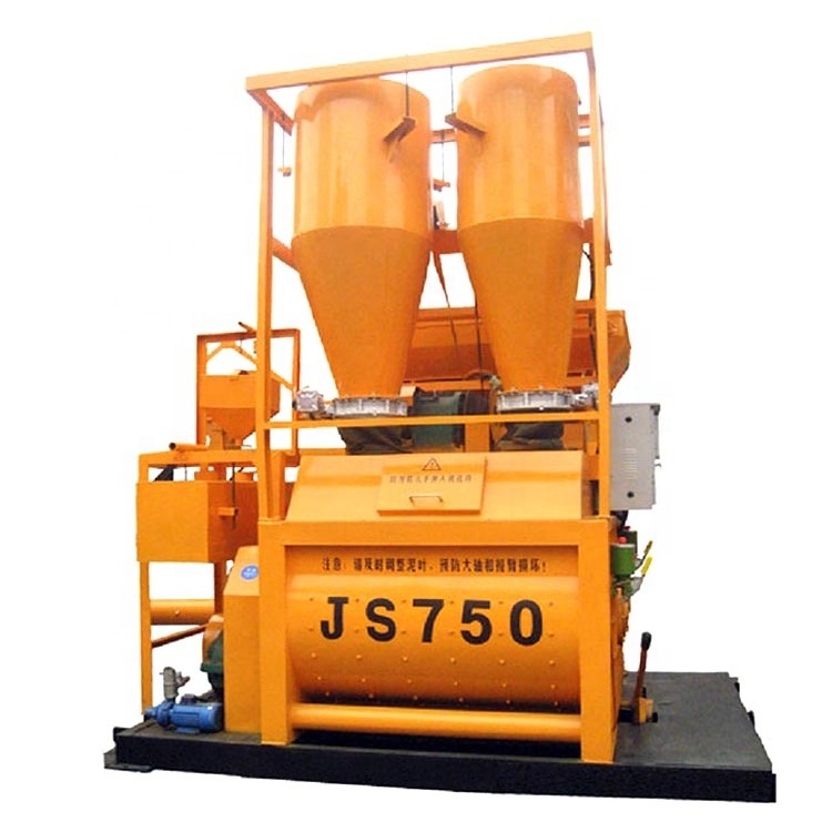 JS750 ready-mixed concrete mixer Skid steer bucket cement mortar mixer JS750 commercial concrete mixer