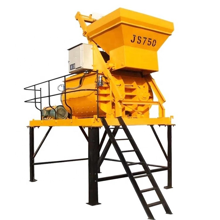 JS750 ready-mixed concrete mixer Skid steer bucket cement mortar mixer JS750 commercial concrete mixer