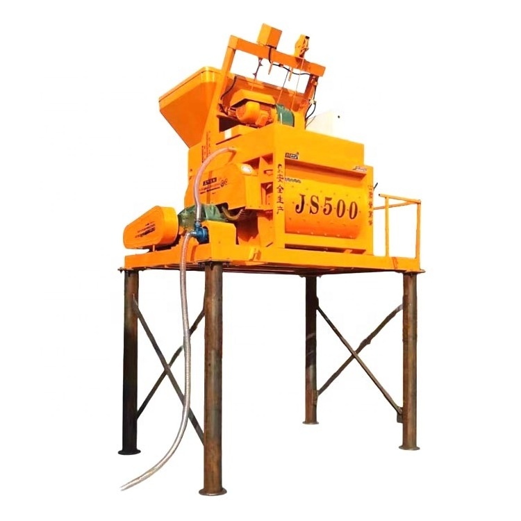 Multifunctional JS500l concrete mixer fully automatic twin shaft mixing machine js500 concrete mixer machine with lift