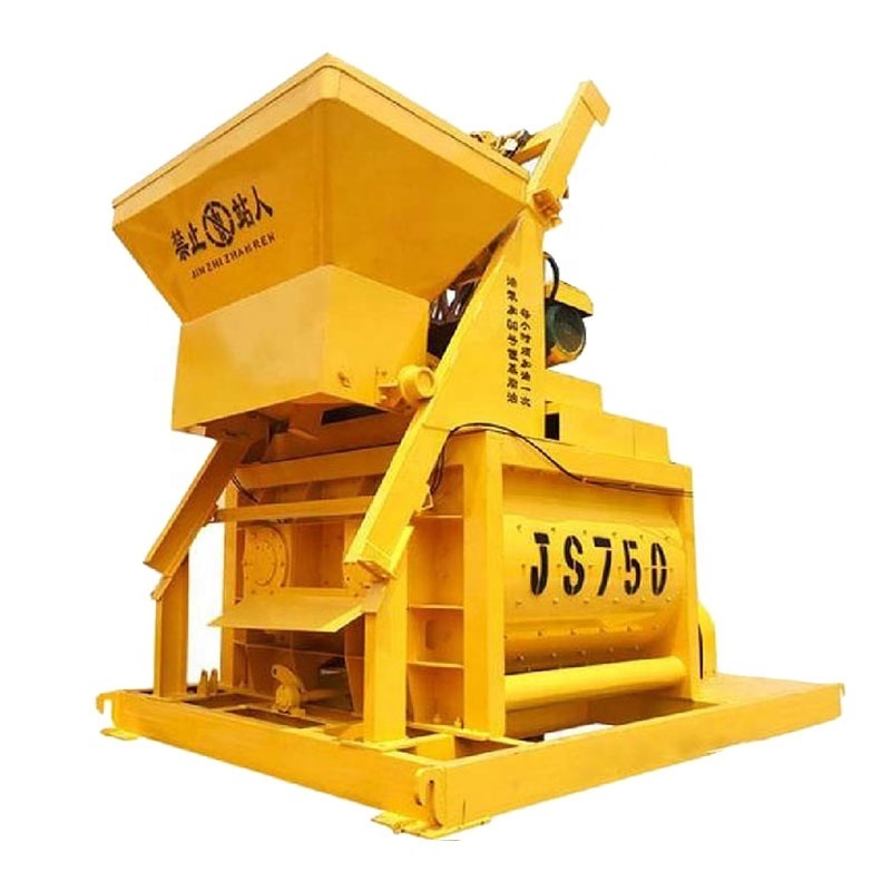 Electric JS750 muller cement mixer  js750 twin shaft concrete mixer china js750 hamac portable concrete mixers