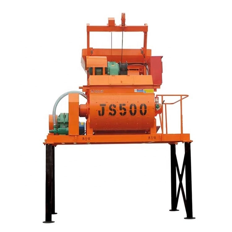 Multifunctional JS500l concrete mixer fully automatic twin shaft mixing machine js500 concrete mixer machine with lift