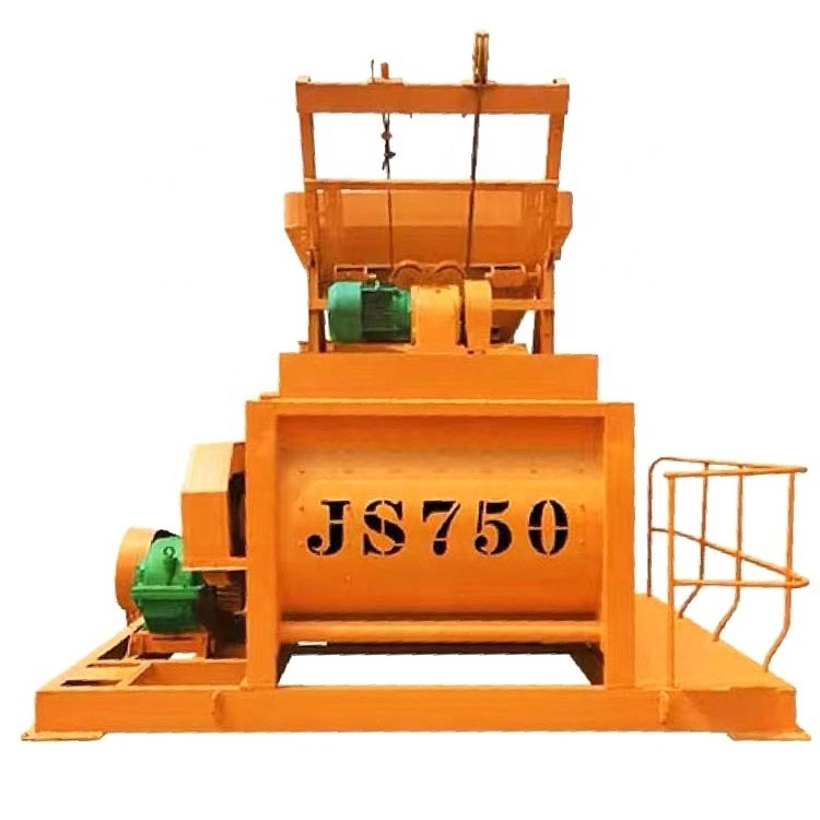 Electric JS750 muller cement mixer  js750 twin shaft concrete mixer china js750 hamac portable concrete mixers