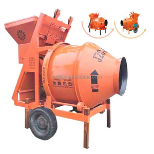 Fully automatic JZC 1000 litre drum cement concrete mixers with hopper lift electric diesel engine mobile 1 yard concrete mixer