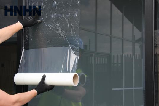 Building block office usage UV resistance adhesive PE protective film  for window glass