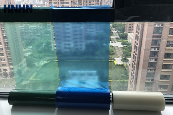 Building block office usage UV resistance adhesive PE protective film  for window glass