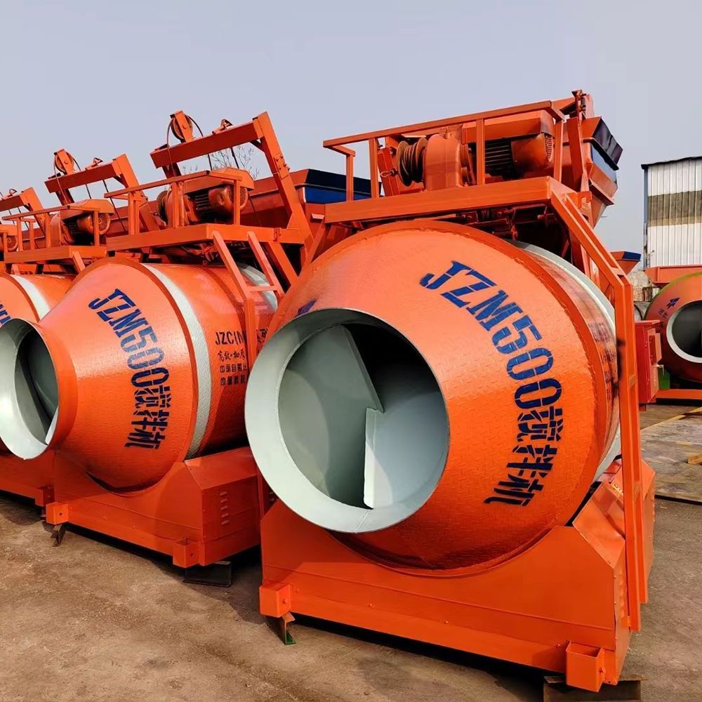 Fully Automatic Self Loading loader soil drum mixer machine JZM /JZC 350L drum used 500L concrete mixer cement mixer