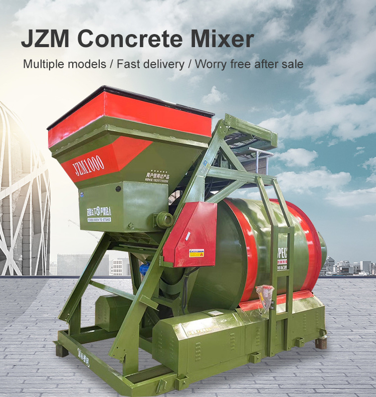 Fully Automatic Self Loading loader soil drum mixer machine JZM /JZC 350L drum used 500L concrete mixer cement mixer