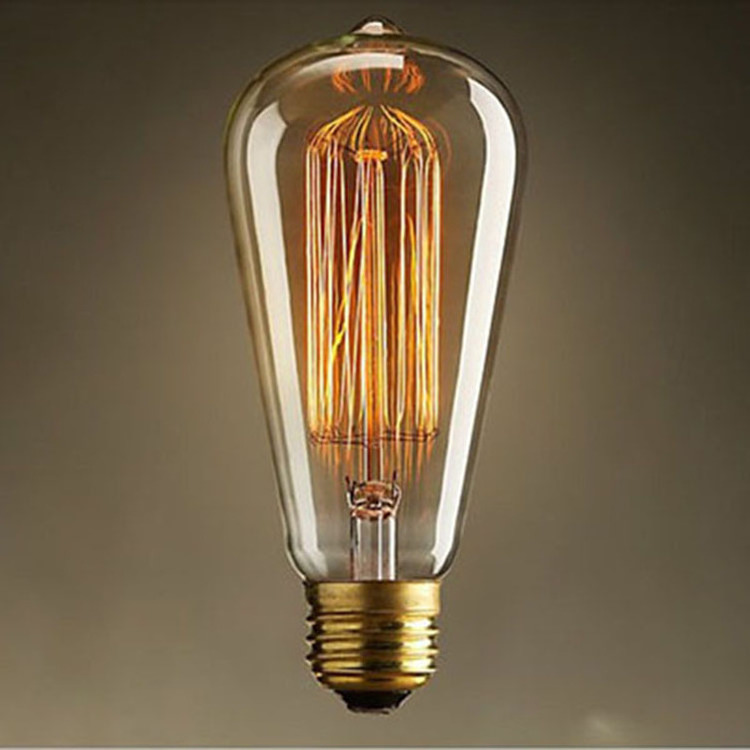 ST64 vintage Edison style clear amber yellow light pendant lamp bulb