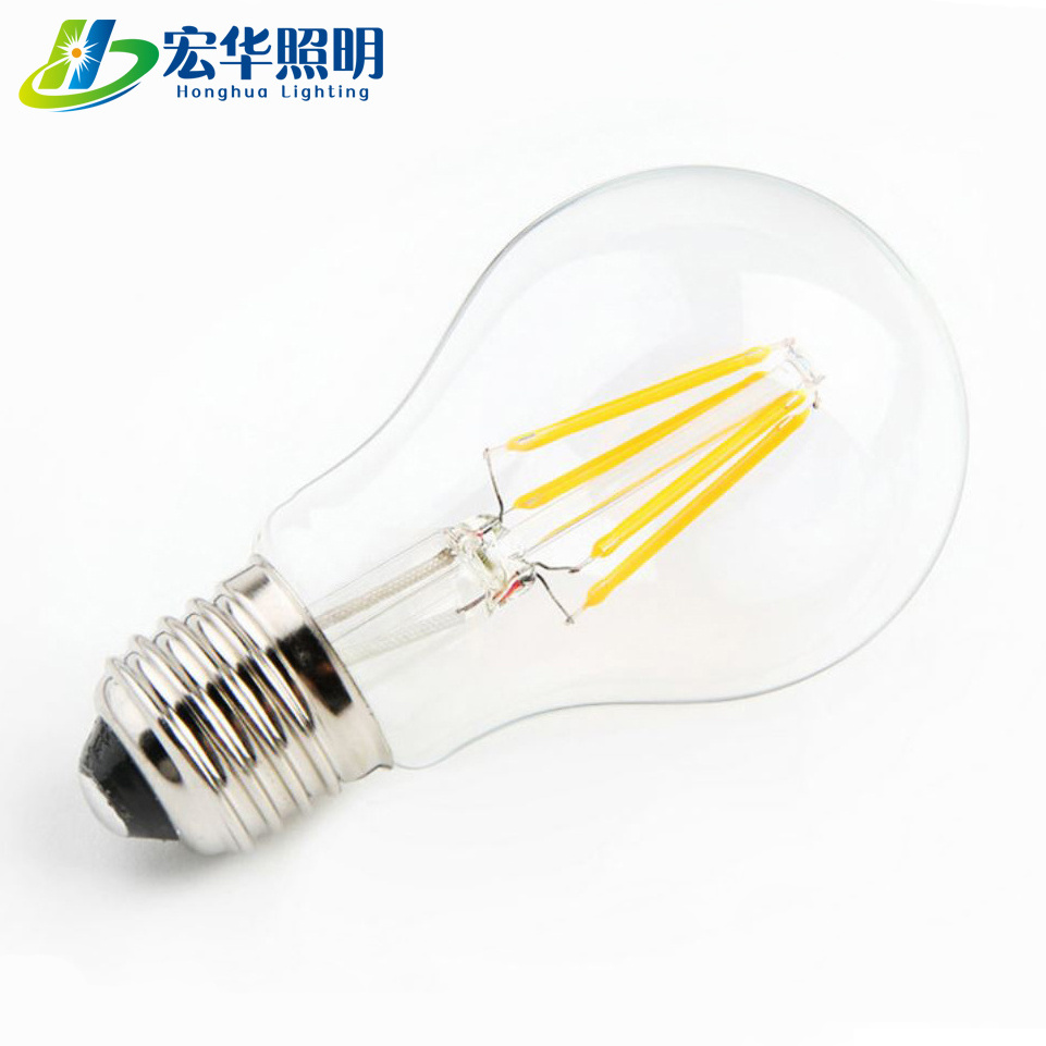 A60 Lamp 4W 60 mm globe clear led filament bulb lights