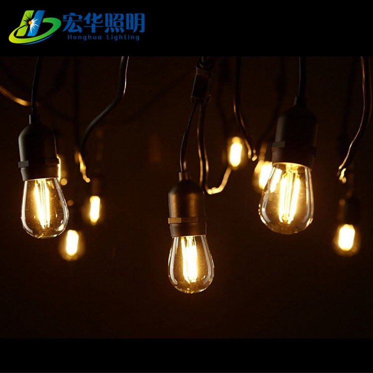 S14 E26 E27 130v 48Ft LED light decorative LED Edison style patio lights string bulb