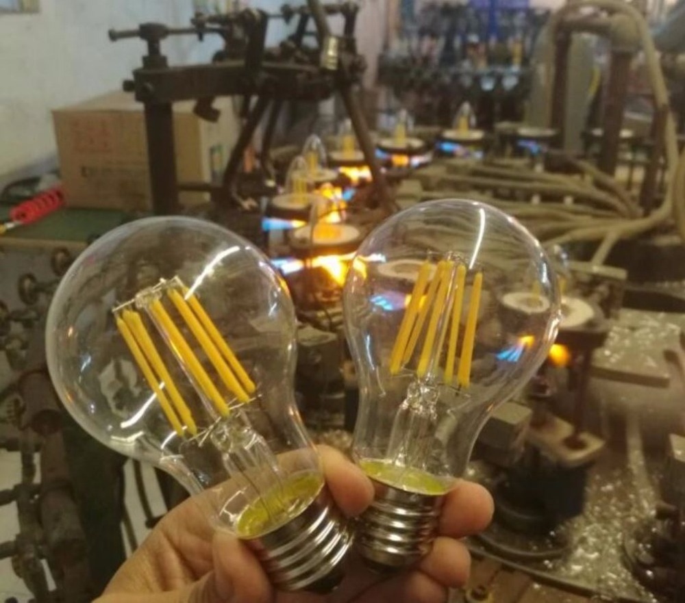 A60 A19 6W amber glass LED light filament bulb for decoration