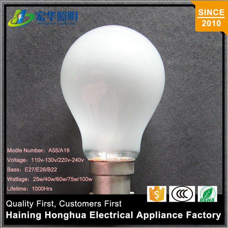 A60 e27 60w general use red vintage edison lamp high temperature incandescent light bulb